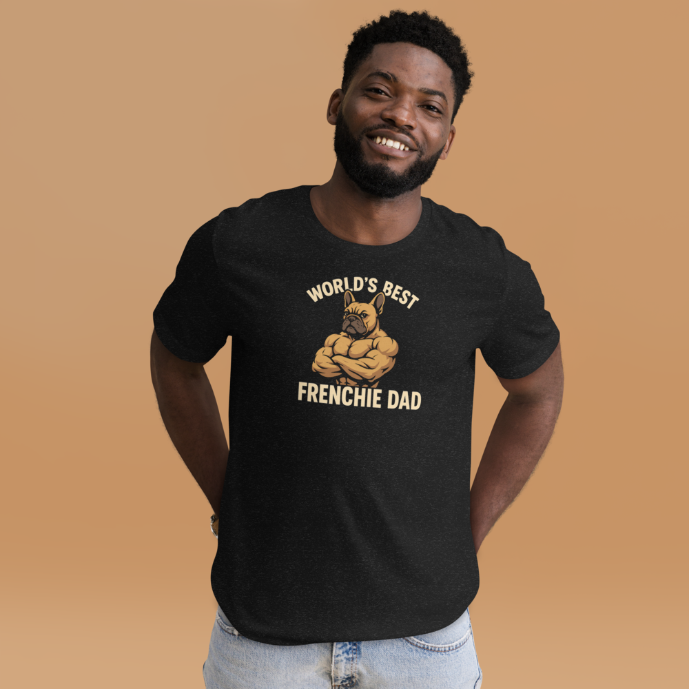 World's Best Frenchie Dad T-Shirt | Custom French Bulldog Tee for Dog Lovers |
