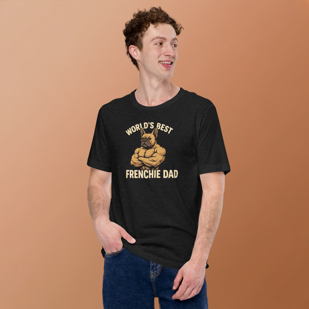 World's Best Frenchie Dad T-Shirt | Custom French Bulldog Tee for Dog Lovers |