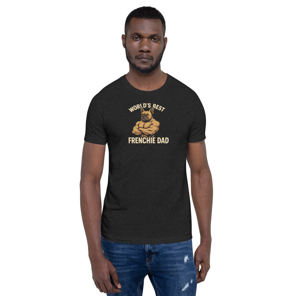 World's Best Frenchie Dad T-Shirt | Custom French Bulldog Tee for Dog Lovers |
