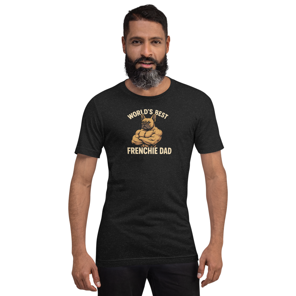 World's Best Frenchie Dad T-Shirt | Custom French Bulldog Tee for Dog Lovers |